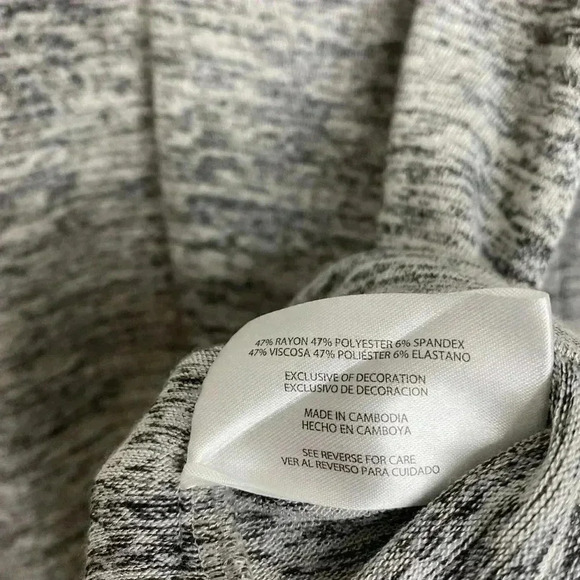 Banana Republic Heather Gray Soft Long Sleeve V Neck Top - Picture 7 of 7